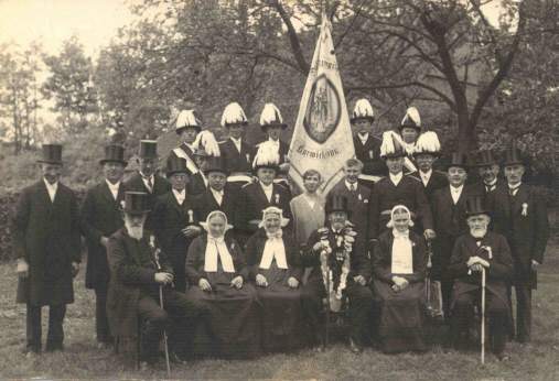 Vorstand, Offiziere und Throngemeinschaft im Jubiläumsjahr 1929