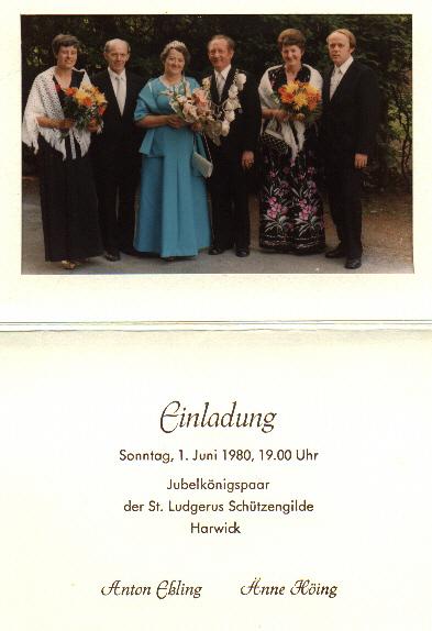 1979_Thron-Einl.jpg - Einladung für den Festball am Sonntag, das zweite Jahr (1980) der Regentschaft des Jubelkönigspaares.