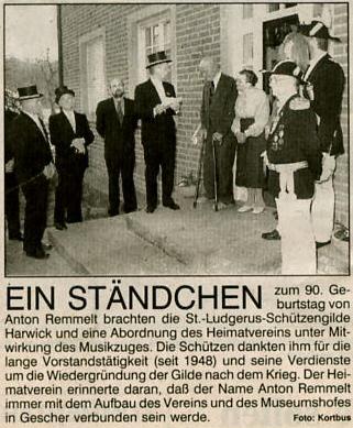 1999_Geb-Remmelt-1.jpg - 90 Jahre Ehrenvorstandsmitglied Anton (Tons) Remmelt.