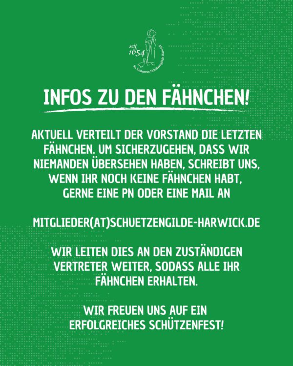 🎉 Infos zu den Fähnchen! 🎉 Der Vorstand ist aktuell noch unterwegs und verteilt die…